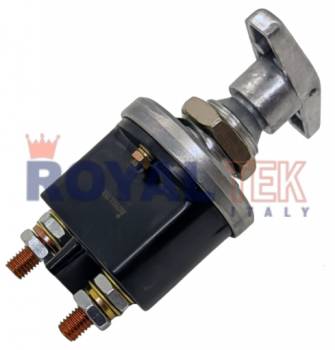 LLAVE CORTACORRIENTE UNIVERSAL  ROYALTEK DOS TERMINALES REFORZADA ON/OFF 12/24 VOLTS 300 A (1000 A DE PICO) - APTA LINEA PESADA ---